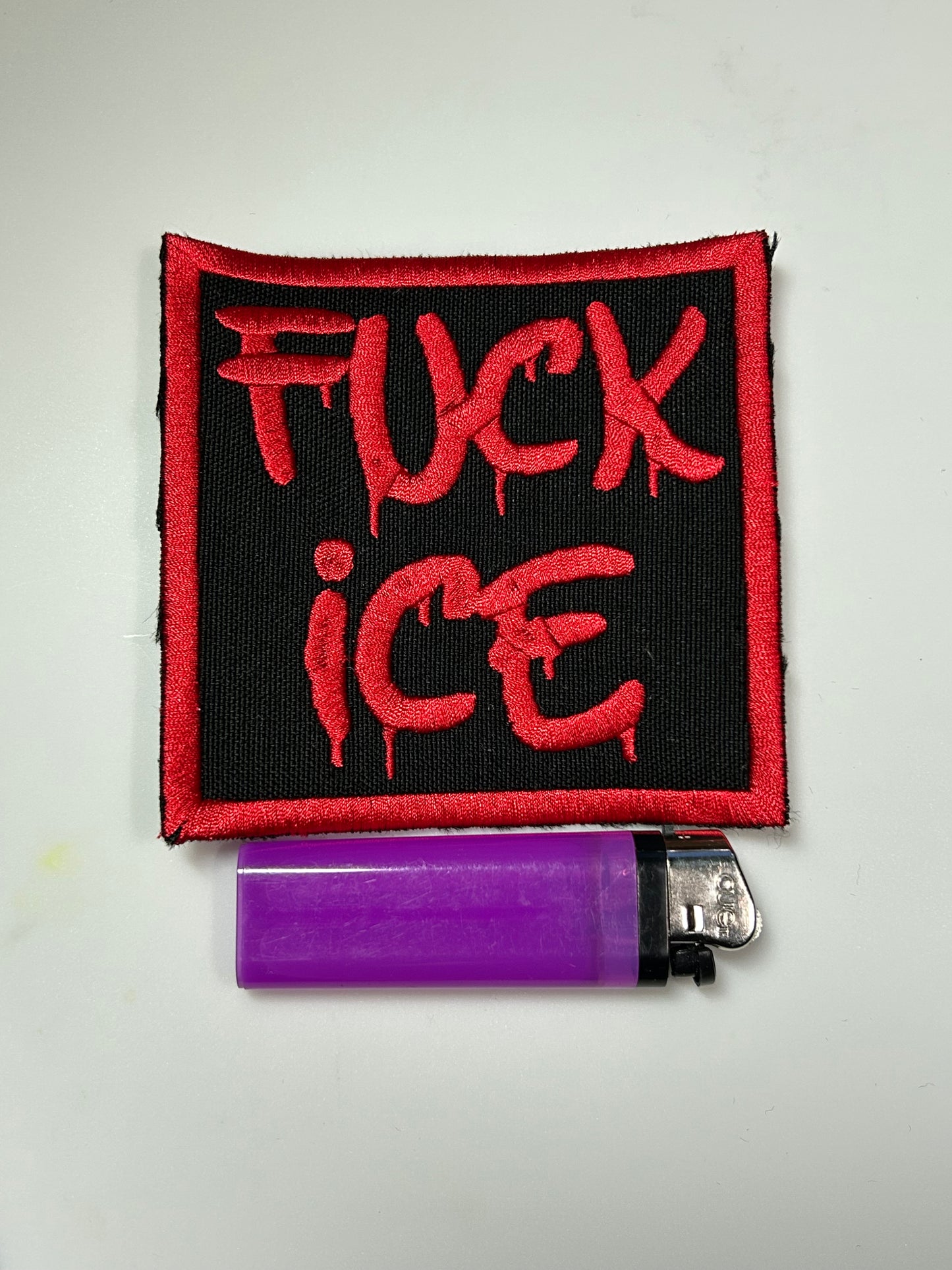 Fuck ice drip square border