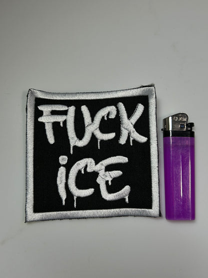 Fuck ice drip square border