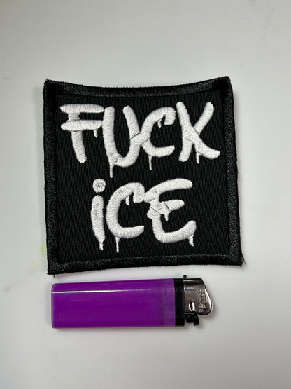 Fuck ice drip square border