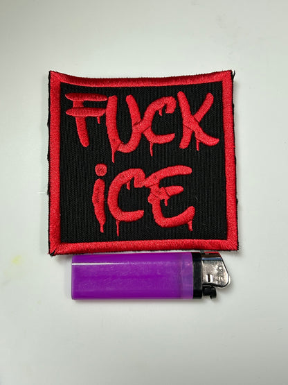 Fuck ice drip square border